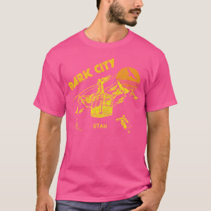 Park City Utah Distressed Retro Skifahren T-Shirt