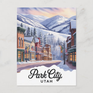 Park City Utah Feiertagspostkarte