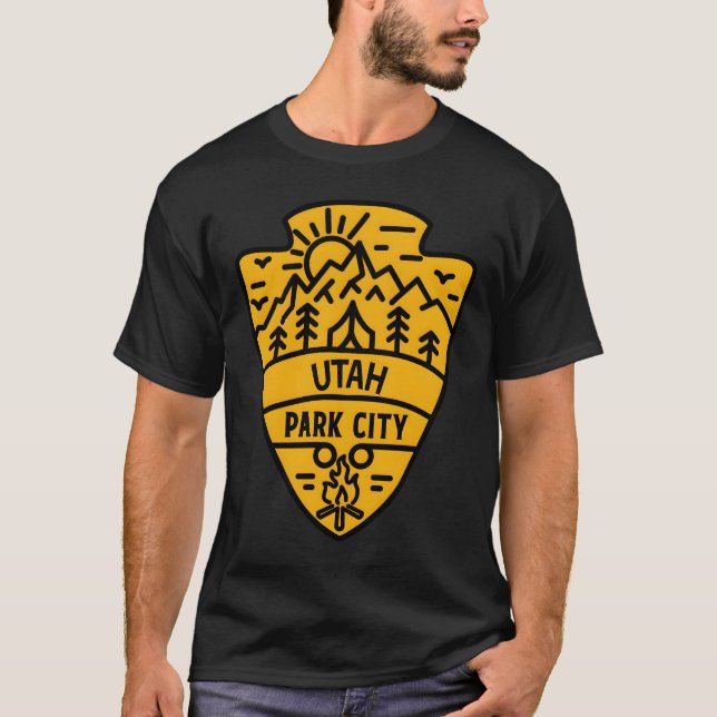 Park City Utah � Geist des Abenteuers T-Shirt (Vorderseite)