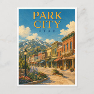 Park City Utah Main Street GeoSaga Postkarte