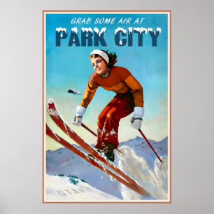 Park City Utah Marilyn Monroe Reiseplakat Poster