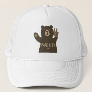 Park City Utah Peace Bear Truckerkappe