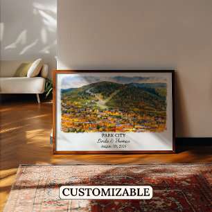 Park City Utah Poster, Aquarell, Maßgeschneidert Poster