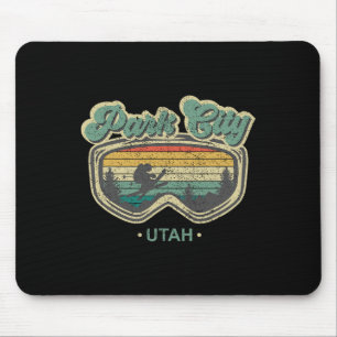 Park City Utah Retro Skigebiet Vintag Skigebiet Va Mousepad