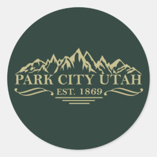 Park City Utah Runder Aufkleber