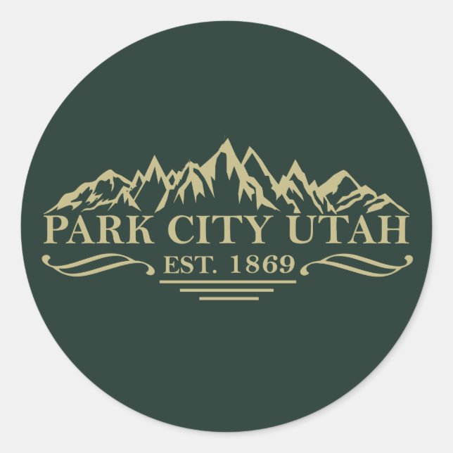Park City Utah Runder Aufkleber (Vorderseite)