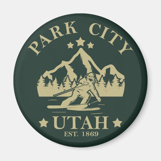 Park City Utah Ski Magnet (Vorne)
