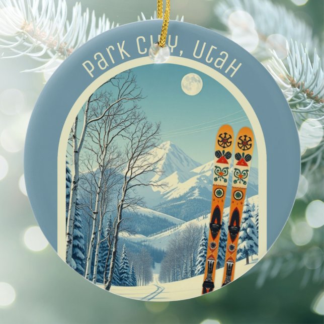 Park City Utah ski souvenir  Keramik Ornament (Von Creator hochgeladen)