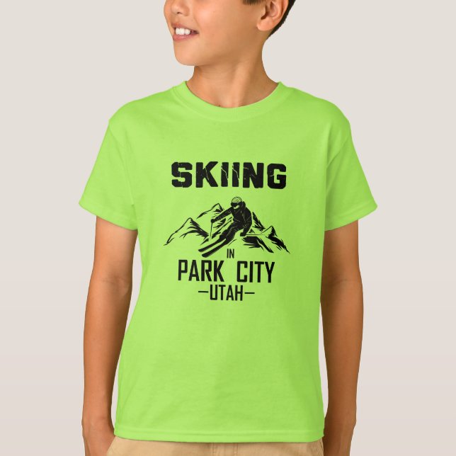 Park City Utah Ski T-Shirt (Vorderseite)