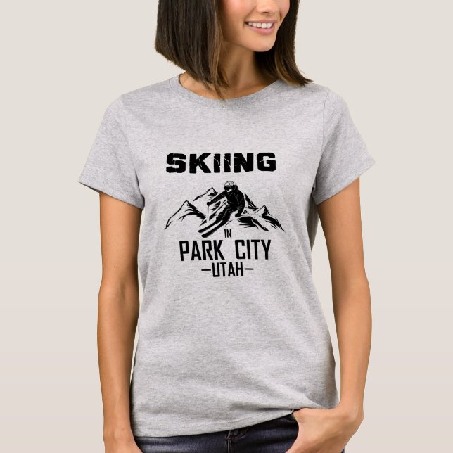 Park City Utah Ski T-Shirt (Vorderseite)