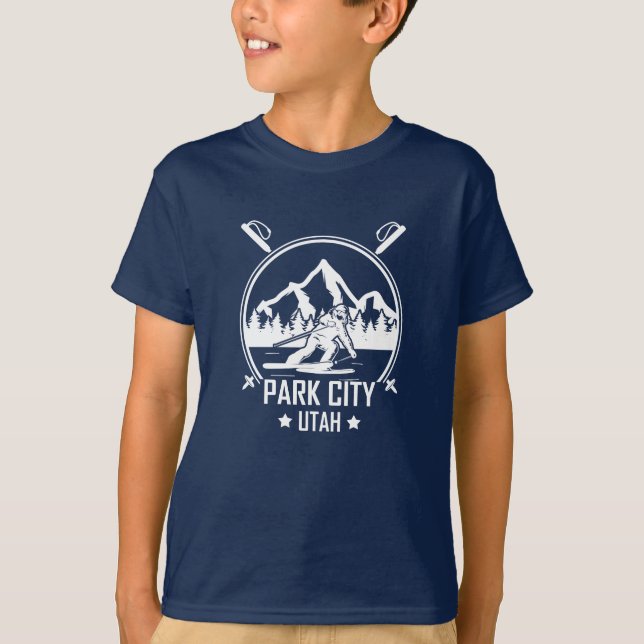 Park City Utah Ski T-Shirt (Vorderseite)