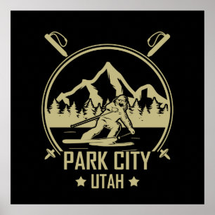 Park City Utah Skifahren Poster