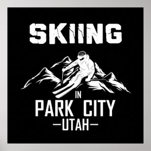Park City Utah Skifahren Poster