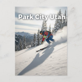 Park City Utah Skifahren Postkarte