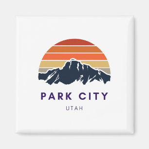 Park City Utah Skifahren Snowboardfahren Wanderer Magnet