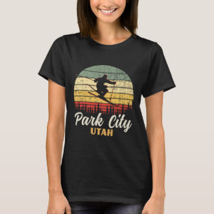Park City Utah Skifahren Vintage Berg Skiferien T-Shirt