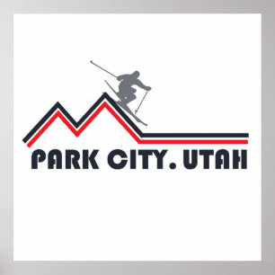Park City Utah Skigebiet Poster