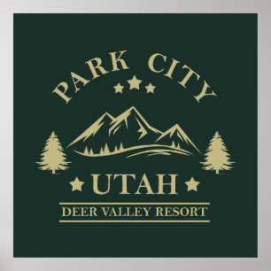 Park City Utah Skigebiet Poster