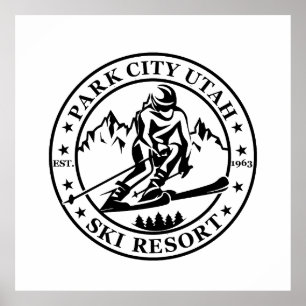Park City Utah Skigebiet Poster