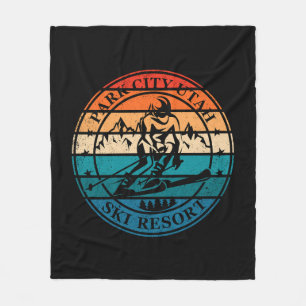 Park City Utah Skigebiet Vintag Fleecedecke