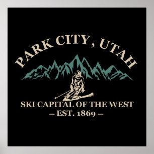 Park City Utah Skigebiete Poster
