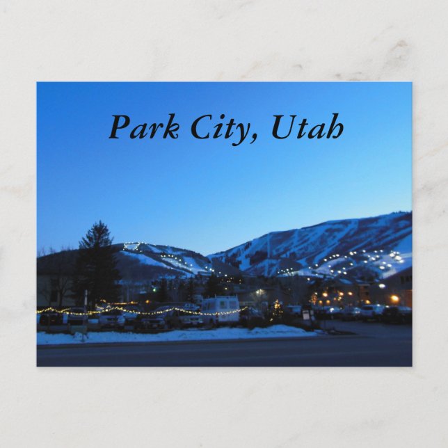 Park City Utah Skiing Postkarte (Vorderseite)