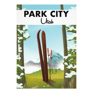 Park City Utah Skiposter Fotodruck