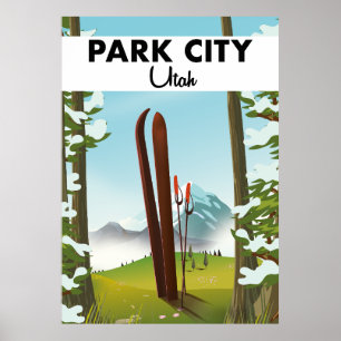 Park City Utah Skiposter Poster