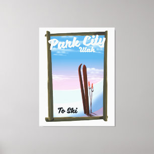 Park City Utah Skireiseplakat Leinwanddruck