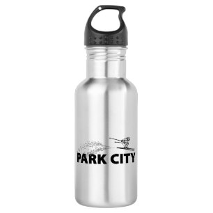 Park City Utah Skispringer Edelstahlflasche