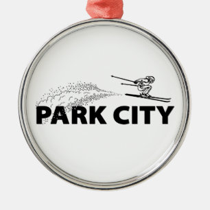 Park City Utah Skispringer Ornament Aus Metall
