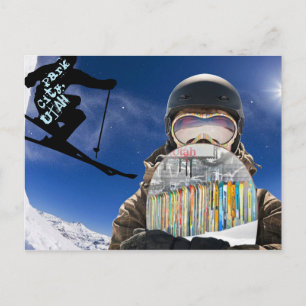 Park City, Utah Snowboard & Ski Postcard Postkarte