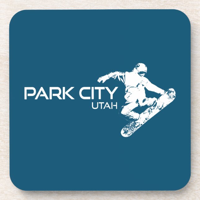 Park City Utah Snowboarder Getränkeuntersetzer (Vorderseite)