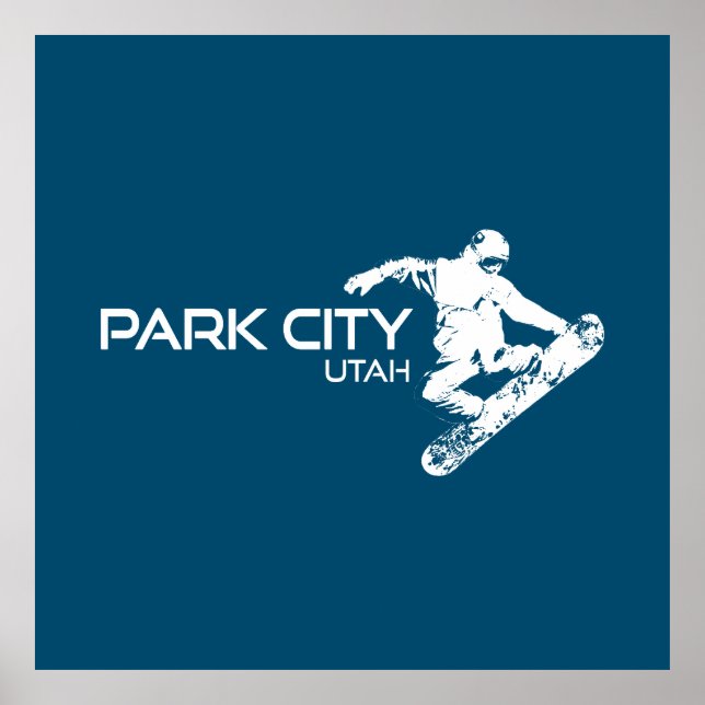 Park City Utah Snowboarder Poster (Vorne)