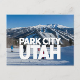 Park City Utah Spaß Vintage Schneeberge Postkarte