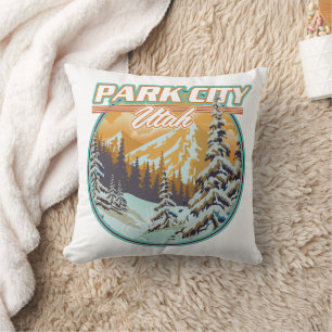 Park City Utah Travel Logo Kissen