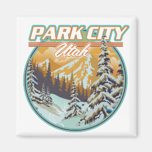Park City Utah Travel Logo Magnet
