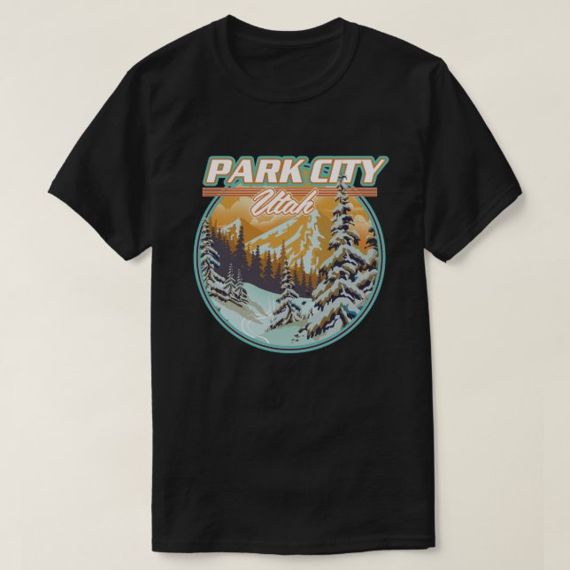 Park City Utah Travel Logo T-Shirt (Design vorne)