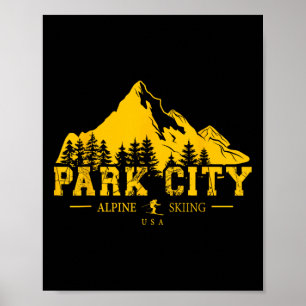 Park City Utah Usa Skigebiet Albergo Colmanicchio Poster