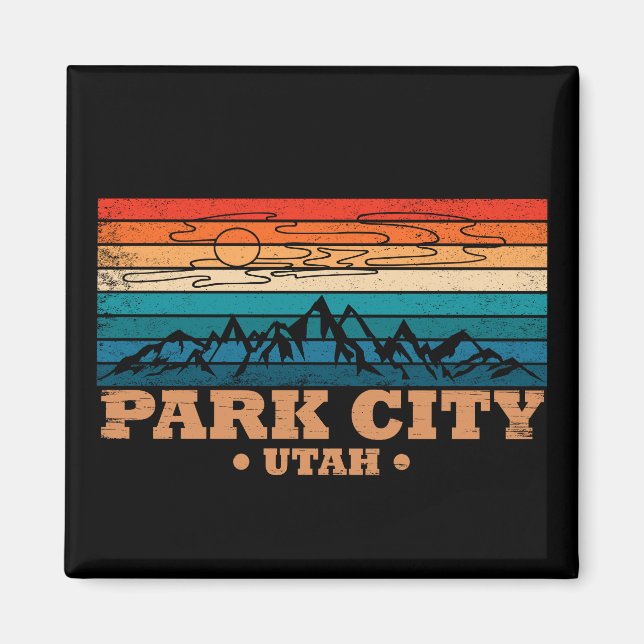 Park City Utah Vintag Magnet (Vorne)