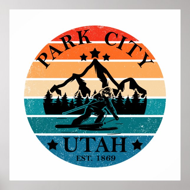 Park City Utah Vintag Poster (Vorne)