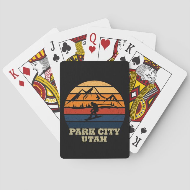 Park City Utah Vintag Spielkarten (Rückseite)