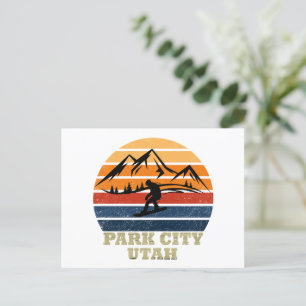 Park City Utah Vintage Feiertagspostkarte