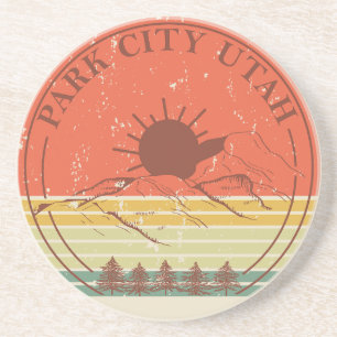 Park City Utah Vintage Getränkeuntersetzer