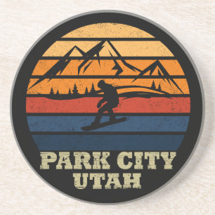 Park City Utah Vintage Getränkeuntersetzer