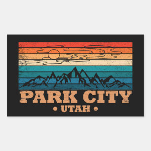 Park City Utah Vintage Rechteckiger Aufkleber