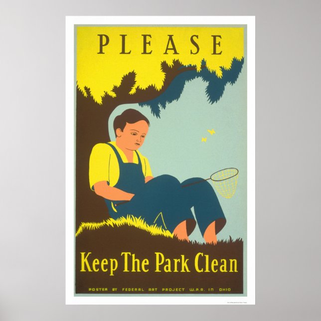 Park Clean 1938 WPA behalten Poster (Vorne)