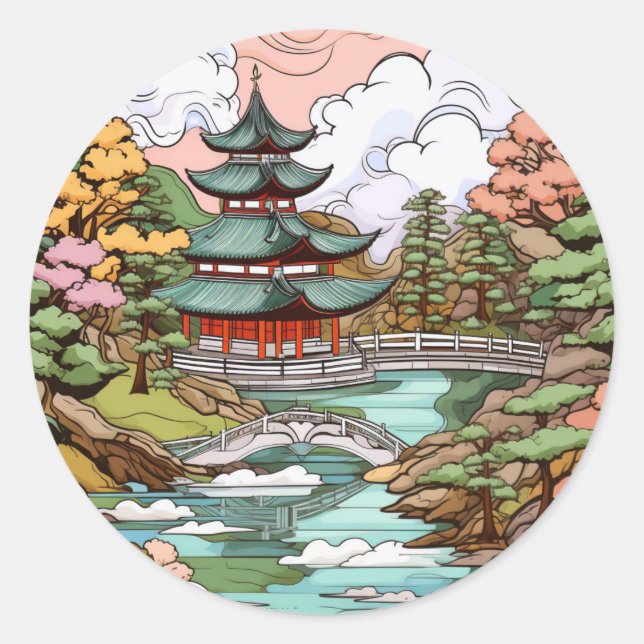 Park der Brücken Runder Aufkleber (Vorderseite)