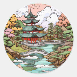 Park der Brücken Runder Aufkleber