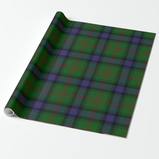 Park-Familieschottischer Tartan kariert Geschenkpapier (Ungerollt)